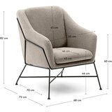 Kave Home Bež fotelj Brida – | Shoptok.si