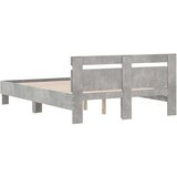  Posteljni okvir z vzglavjem betonsko siv 135x190 cm inž. les, (20978749) | Shoptok.si