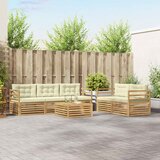  Set vanjskih sofa 6 kom. Bijela i krem | shoptok.hr