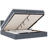 Maison Chic Otomanski Posteljni okvir - Dvoposteljna postelja - Zakonska postelja z vzmetnico temno siv 180x200cm žamet-J2665, (21776788) | Shoptok.si