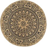  Ručno rađeni tepih od jute s tamnoplavim uzorkom 150 cm | shoptok.hr
