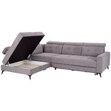 Premium Living sedežna garnitura barletta, siva, ležišče, predal | Shoptok.si