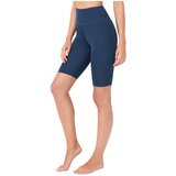 LOS OJOS Women's Navy High Waist Contouring Cycling Shorts Sport Leggings. Cene