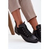 VINCEZA Patent Leather Women's Ankle Boots with Decorative Embossing Insulated | Shoptok.si