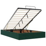 Okvir za krevet s madracima tamnozeleni 120x190 cm baršunasti | shoptok.hr
