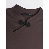 Sinsay Pamučna bluza s ukrasnim prorezom na izrezu | shoptok.hr