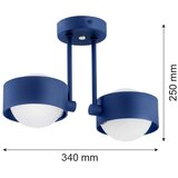  Argon 7090 - Luster na šipci MASSIMO PLUS 2xG9/6W/230V plavi | Eponuda.com