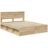 vidaXL Okvir za krevet s uzglavljem Sonoma hrast 150 x 200 cm - sonoma hrast 150 x 200 cm | shoptok.hr
