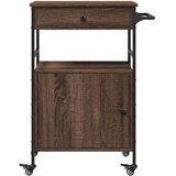  Kuhinjska kolica boja hrasta 56x43x89,5 cm konstruirano drvo | shoptok.hr