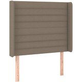  Krevet box spring s madracem LED smeđesivi 90x190 cm tkanina | shoptok.hr