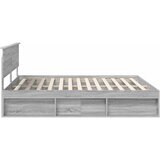  Krevetna konstrukcija s uzglavljem Siva Sonoma 200 x 200 cm | shoptok.hr