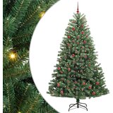 vidaXL Umetno Zložljivo Božično Drevo Zelena 210 cm PVC in kovina | Shoptok.si