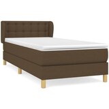 Maison Chic Box spring postelja - Vzmetna postelja z vzmetnico temno rjav 90x190 cm blago SL19944, (21893014) Cene