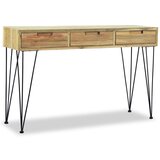 Maison Chic konzolna miza - miza ob steni 120x35x76 cm masivna tikovina, (21785834) Cene
