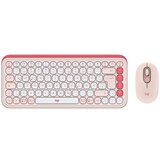 Logitech Tastatura + miš POP Icon Combo Wireless US Rose Cene