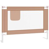  Sigurnosna ograda za dječji krevet smeđe-siva 90x25 cm tkanina | shoptok.hr