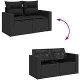 vidaXL 9-dijelni set vrtnih sofa s jastucima crni od poliratana bagrem | shoptok.hr