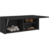 vidaXL Kopalniška stenska omarica črn 80x25x30 cm inž. les | Shoptok.si