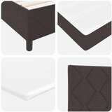vidaXL Krevet s box springom s madracem i klupom tamnosmeđa 180x200 cm tkanina | shoptok.hr