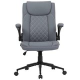 XXXL Pisarniški Stol Freddy, Siva, Videz Usnja | Shoptok.si