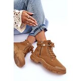 Boto Women's Suede Lined Fur-Lined Boots Trapper Camel Jailina | ePonuda.com