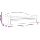  Dnevni krevet s madracem smeđesivi 100 x 200 cm od tkanine | shoptok.hr