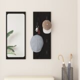 vidaXL Nadwyčajna obešalnik za plašče Črni hrast 30 x 1.5 x 80 cm Cene
