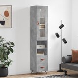  The Living Store Visoka omara betonsko siva 34,5x34x180 cm inženirski les - Visoka Omara, (21430224) Cene