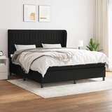 Krevet s oprugama i madracem crni 180x200 cm od tkanine | shoptok.hr