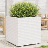 vidaXL Vrtna sadilica bijela 70x70x72 5 cm od masivne borovine Cijene