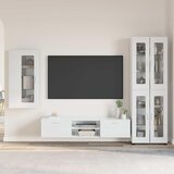  Set TV komoda FLORIN 3 kom. Visoki sjaj bijela | shoptok.hr