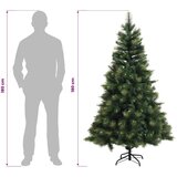  Umjetno božićno drvce s nogom 180 cm 300 LED lampica - Zelena 180 cm s LED svjetlima | shoptok.hr