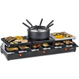 Klarstein Fonduelette XL, 3 v 1 raclette žar & fondue, naravni kamen, 1650 W, 12 oseb | Shoptok.si
