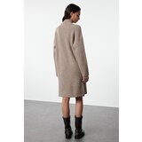 Trendyol Mink Mini Knitwear Stand Collar Sweater Dress | Shoptok.si