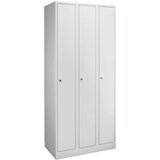 Wolf Garderobna omara v udobni velikosti, 3 razdelki, širina razdelka 400 mm, svetlo siva / svetlo siva | Shoptok.si