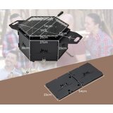 Vrt > Pohištvo za vrt Žar na oglje s 360° vrtljivo funkcijo, zložljivi žar, camping žar z ročaji, dim. 77 x 74 x 38 cm | Shoptok.si