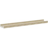  Zidne police 2 kom bijele i boja hrasta sonome 60 x 9 x 3 cm | shoptok.hr