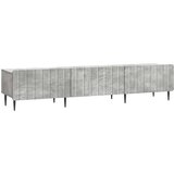 vidaXL TV omarica Betonsko siva 147 x 34,5 x 32 cm Inženirski les, (5000210316) | Shoptok.si