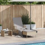 vidaXL Ležaljka na suncu Bež i svijetlosiva PE ratan 157 x 55 x 92 cm | shoptok.hr