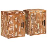 vidaXL Nočna omarica 2 pcs Rjava 35 x 33 x 48 cm Reclaimed Trdo Les | Shoptok.si