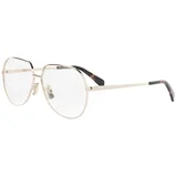 Metal Yellow Cat Eye Eyeglasses - ONE SIZE (60)