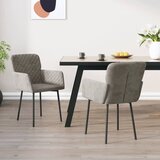 Maison Chic Jedilni stoli - Vzorci stoli 2 kosa svetlo siv žamet A453, (22032065) | Shoptok.si