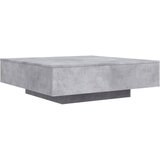 Maison Chic Klubska mizica - kavna mizica - Nizka mizica betonsko siva 100x100x31 cm konstruiran les, (21754384) | Shoptok.si