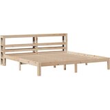  Okvir kreveta s uzglavljem 180 x 200 cm masivna borovina | shoptok.hr