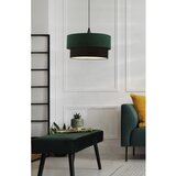 Candellux Lighting luster/visilica-solanto viseća lampa crna 1X60 E27 duo abažur 35+30 tamno zelena/zlatna +crna | Eponuda.com
