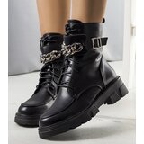 D/CEO Black patent leather strada boots Cene