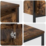 vidaXL set kopalniškega pohištva set 3 dimljen hrast, črna | Shoptok.si