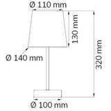 Wofi 832401178000 - Stona lampa CESENA 1xE14/42W/230V zelena | Eponuda.com