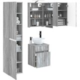  Set ormarića za kupaonicu 5 pcs Siva Sonoma 40 x 10,5 x 60,5 cm | Shoptok.si