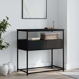 Konzolni stol crni 75 x 40 x 75 cm od konstruiranog drva | shoptok.hr